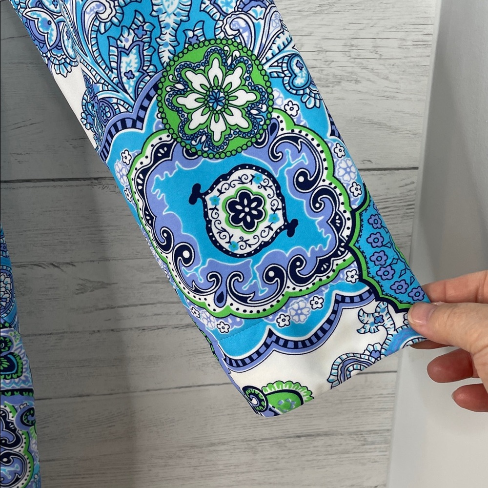Jude Connally Blue and Green Paisley Top - Picture 4 of 6